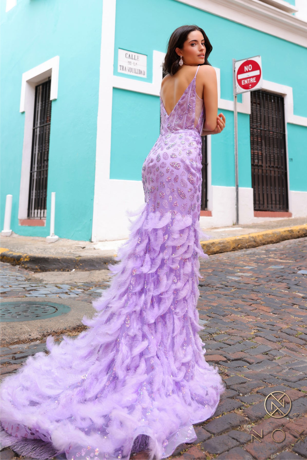 Prom Dresses Long Prom Feathered Dress Lavender