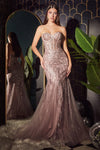 Formal Dresses Strapless Formal Dress Dusty Rose