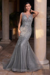 Prom Dresses Long Formal Mermaid Prom Dress Deep Silver