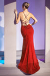 Prom Dresses Fitted Long Evening Gown Red