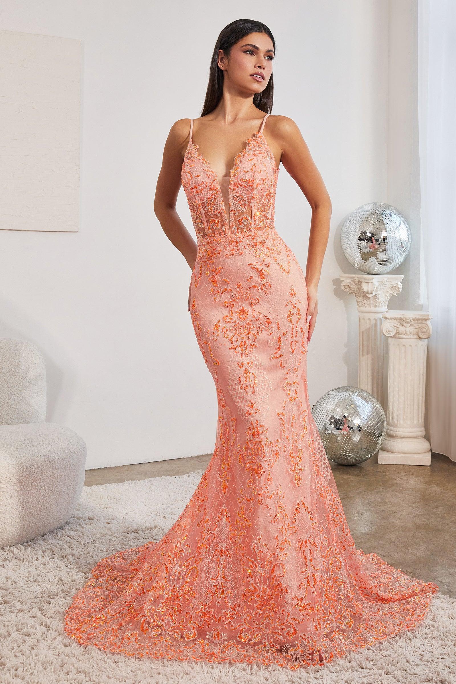 coral quinceanera dresses neon