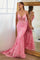 Prom Dresses Long Fitted Evening Gown Neon Pink