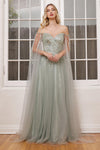 Prom Dresses Strapless Prom Dress Sage