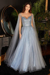 Prom Dresses Strapless Prom Dress Smoky Blue