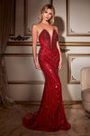 Prom Dresses Long Strapless Fitted Prom Dress Red