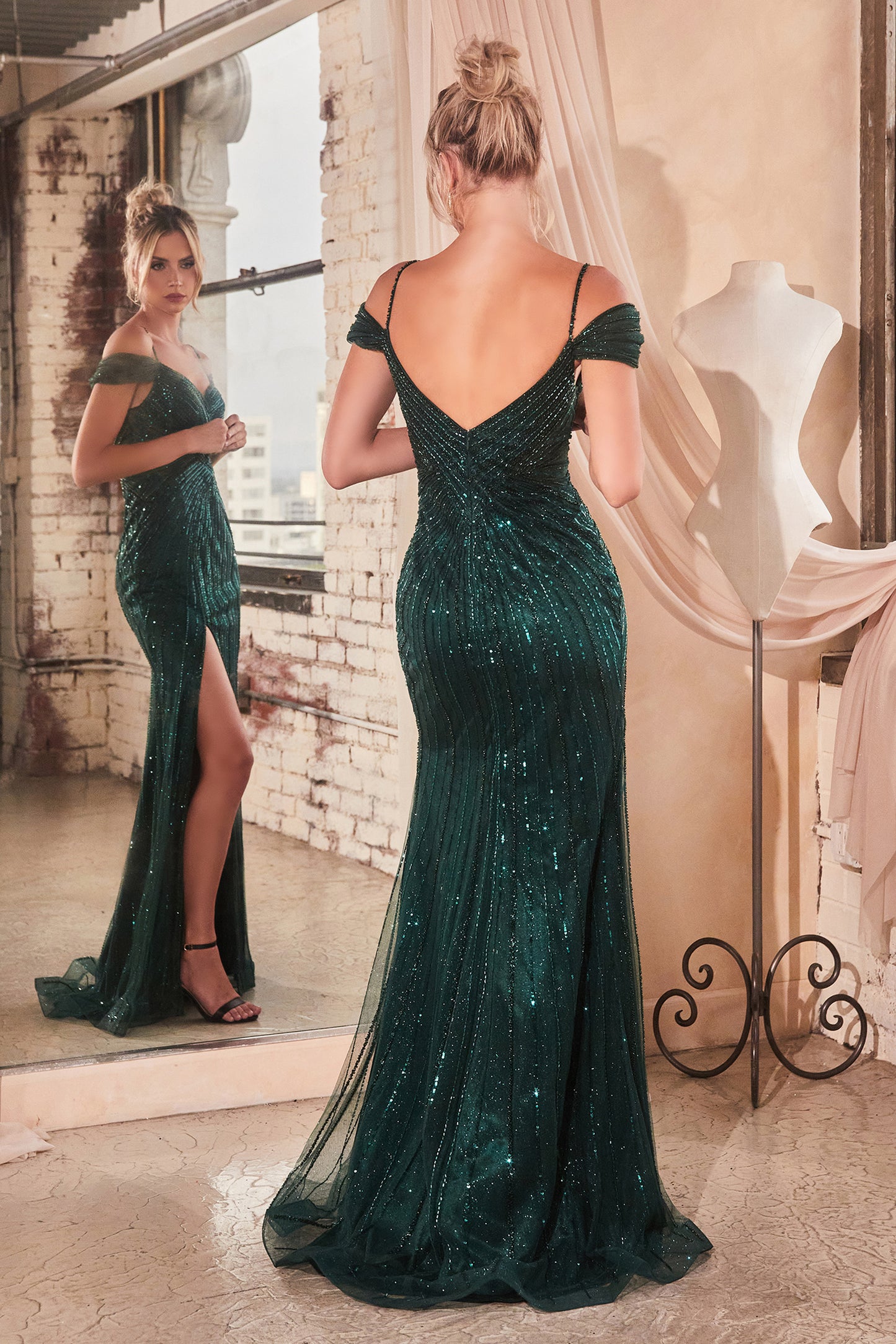 Prom Dresses Long Fitted Prom Dress Emerald