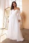 Wedding Dresses Sheer Sleeves Wedding Dress Off White