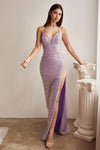 Prom Dresses Long Sparkling Evening Gown Lavender