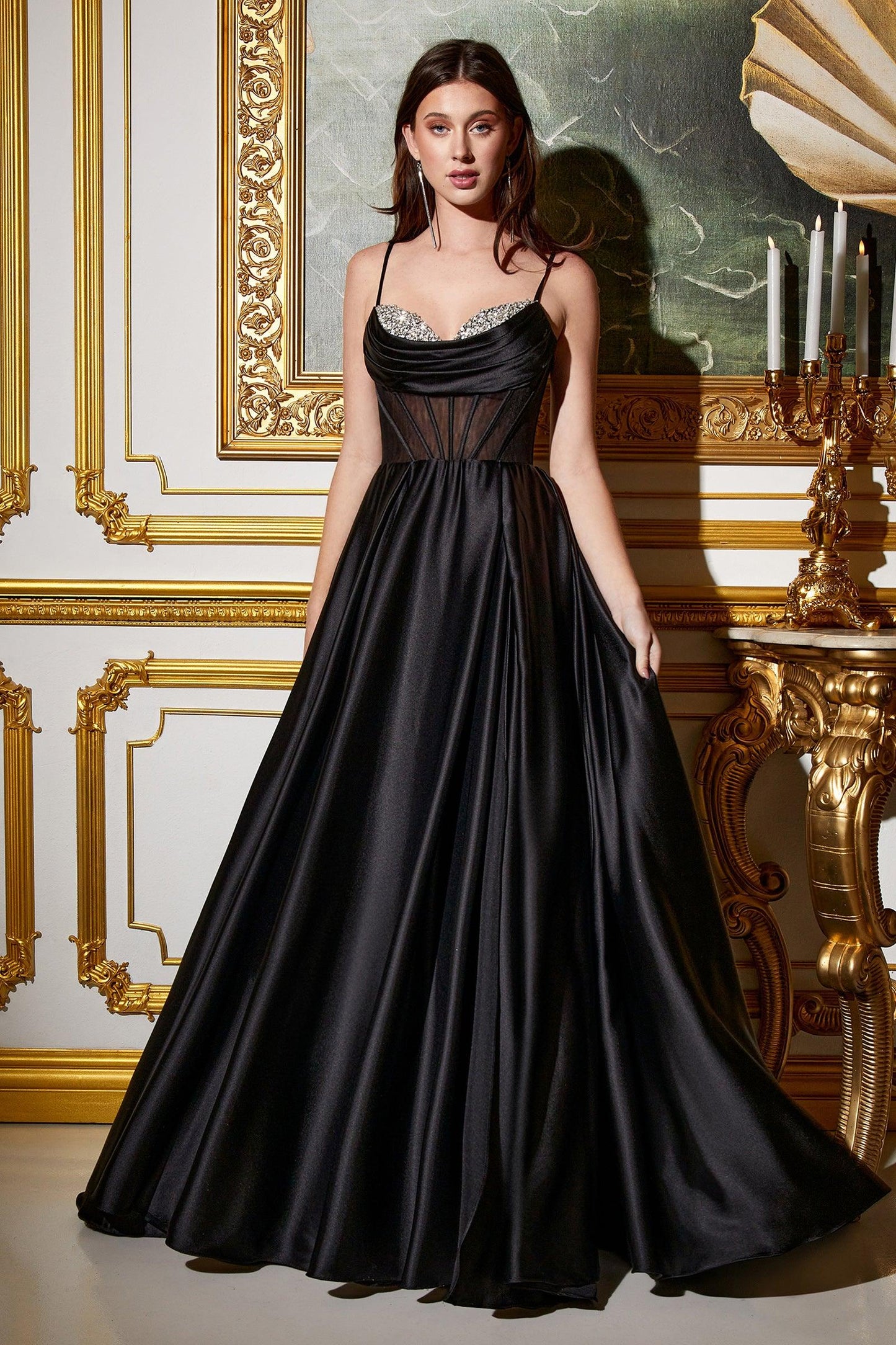 Prom Dresses Long A-Line Evening Gown Black