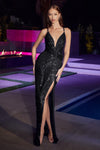 Prom Dresses Spaghetti Strap Prom Dress Black