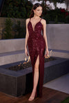 Prom Dresses Spaghetti Strap Prom Dress Burgundy