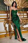 Prom Dresses Strapless Prom Dress Emerald