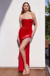 Prom Dresses Long Off Shoulder Fitted Prom Dress Red