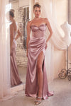 Formal Dresses Long Embellished Corset Daisy Beading Dress Dusty Rose