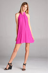 Cocktail Dresses Short Halter Mini Dress Neon Berry