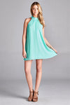 Cocktail Dresses Short Halter Mini Dress Mint