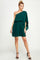 Cocktail Dresses Short One Shoulder Dress Hunter Green