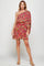 Cocktail Dresses Short One Shoulder Leopard Print Dress Fuchsia/Multi