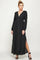 Formal Dresses Long Sleeve Side Slit Maxi Dress Black