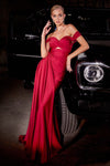 Prom Dresses Long Fitted Prom Dress Deep Red