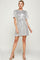 Cocktail Dresses Short Sleeve Mini Dress Silver