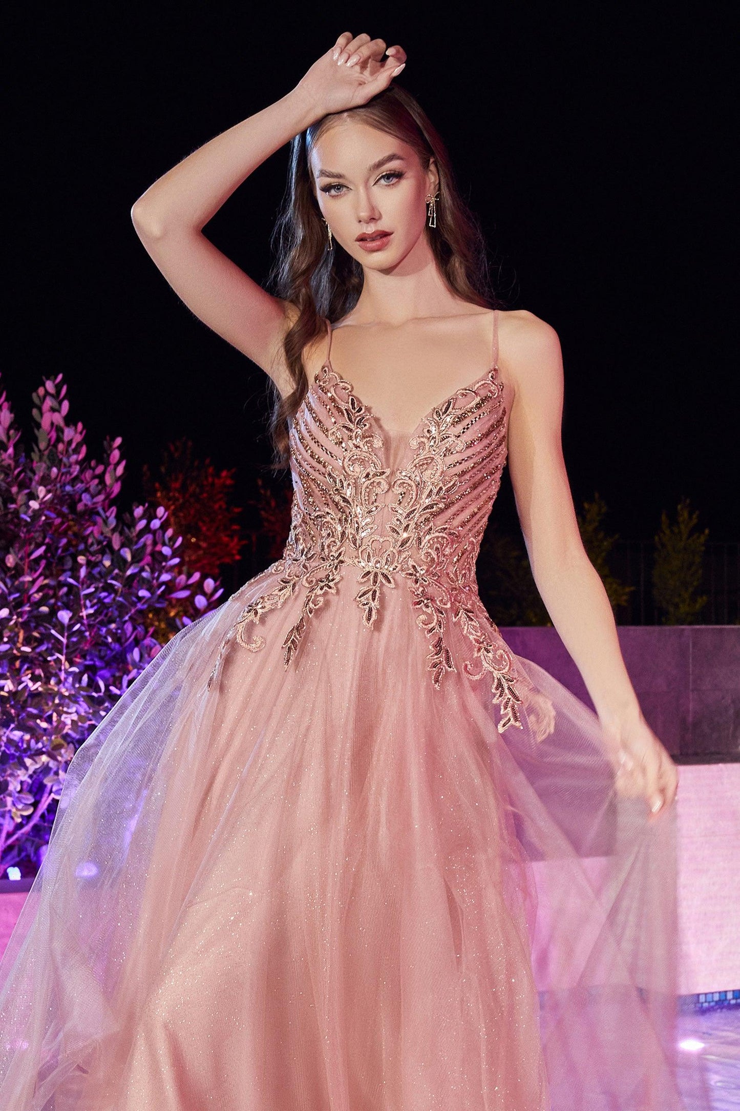 Prom Dresses Strapless Prom Dress Rose Gold