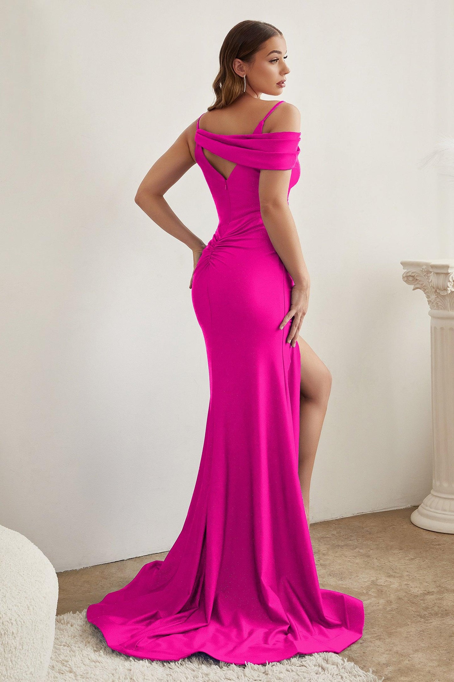 Prom Dresses Long Sleeveless Evening Gown Fuchsia