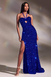 Prom Dresses Long Halter Evening Gown Royal