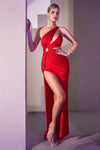 Prom Dresses Long One Shoulder Fitted Prom Dress Red