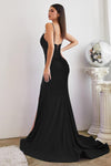 Prom Dresses Fitted Long Evening Gown Black