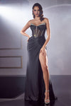 Prom Dresses Strapless Long Fitted Prom Dress Black