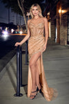 Prom Dresses Long Formal Fitted Prom Dress Gold