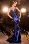 Prom Dresses Fitted Prom Long Dress Navy