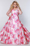 Plus Size Dresses Long Formal Plus Size Floral Dress Pink Blossom