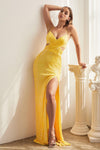 Prom Dresses Long Sparkling Fitted Prom Dress Yellow