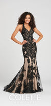 Prom Dresses Prom Long Formal Halter Dress Black/Nude