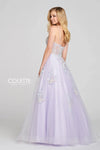 Prom Dresses Formal Long Prom Applique Dress Lilac/Multi