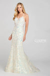 Prom Dresses Sequin Long Formal Mermaid Prom Dress Ivory