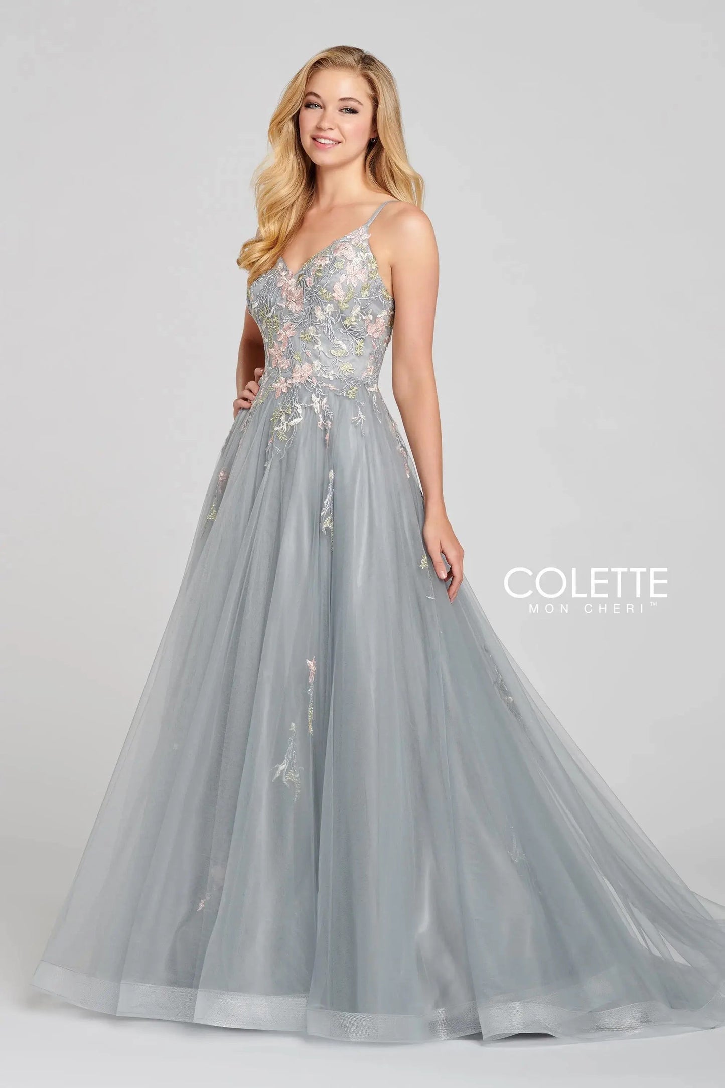 Prom Dresses Long Formal Applique Prom Dress Platinum/Multi