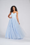 Prom Dresses Glitter Long Formal Prom Dress Sky Blue