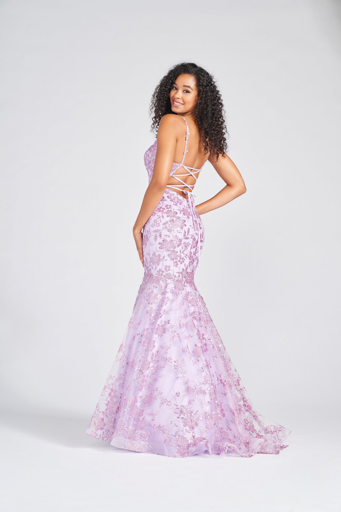 Prom Dresses Mermaid Formal Prom Glitter Long Dress Lavender