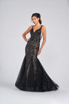 Prom Dresses Fitted Long Prom Sequin Formal Mermaid Dress Black