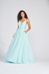 Prom Dresses Formal Long Prom Pockets Ball Gown Aqua