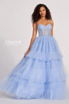 Prom Dresses Layered Ruffle Prom Long Formal Ball Gown Periwinkle