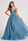 Prom Dresses Prom Long Glitter Formal Ball Gown Dusty Blue