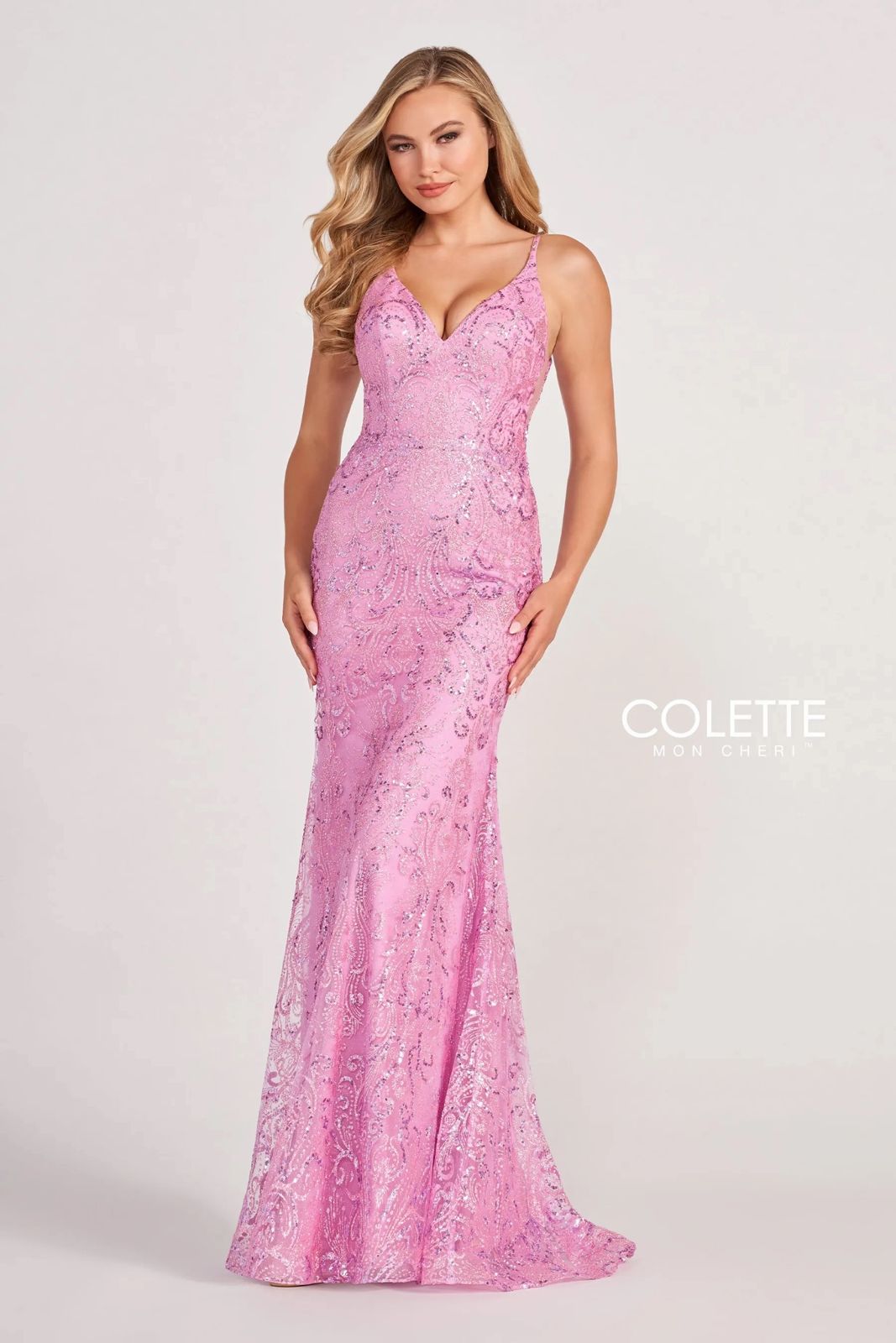 Prom Dresses Glitter Prom Long Formal Dress Pink