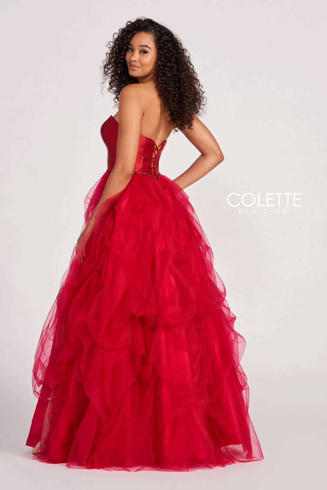 Prom Dresses Long Formal Prom Pick Up Skirt Ball Gown Scarlet