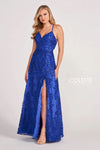 Prom Dresses Halter Long Formal Beaded Prom Dress Royal Blue