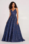 Prom Dresses Glitter Prom Long Formal Ball Gown Navy Blue