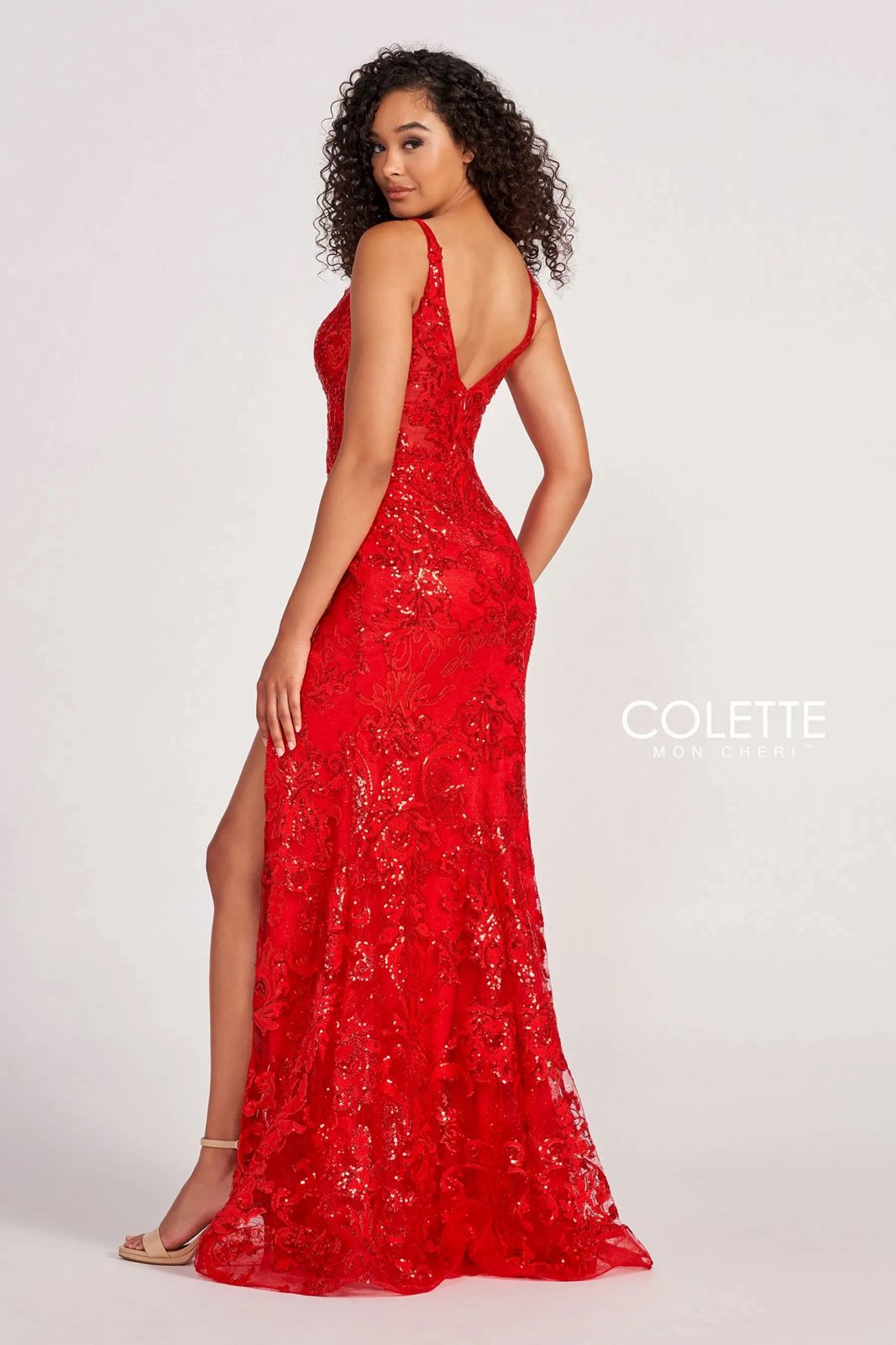 Prom Dresses Prom Fitted Sequin Formal Long Dress Red